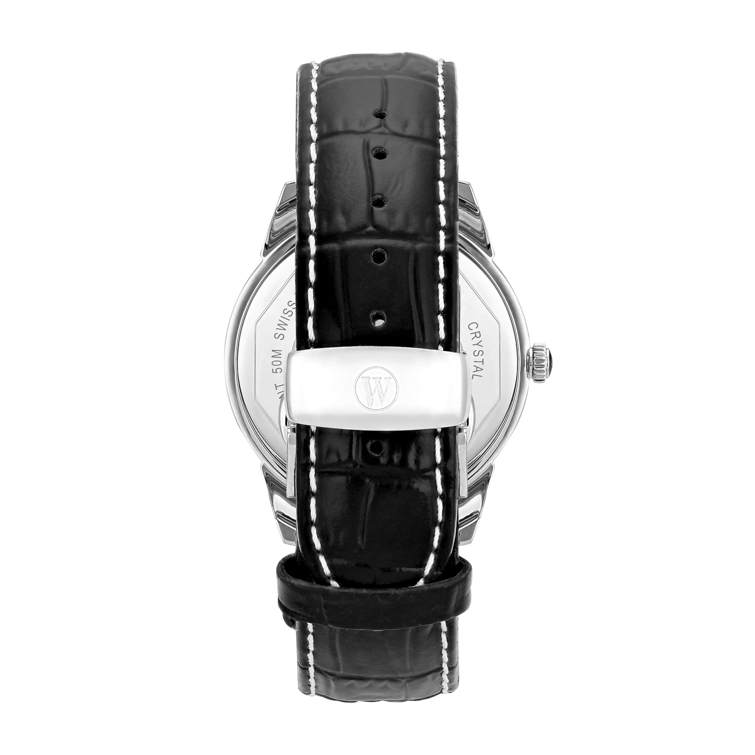 DARYA - RHODIUM DIAL W/ LEATHER STRAP