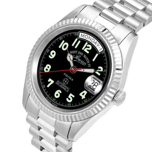 THE CLASSICS 37 - BLACK DIAL WITH LUMINESCENT GREEN NUMERALS