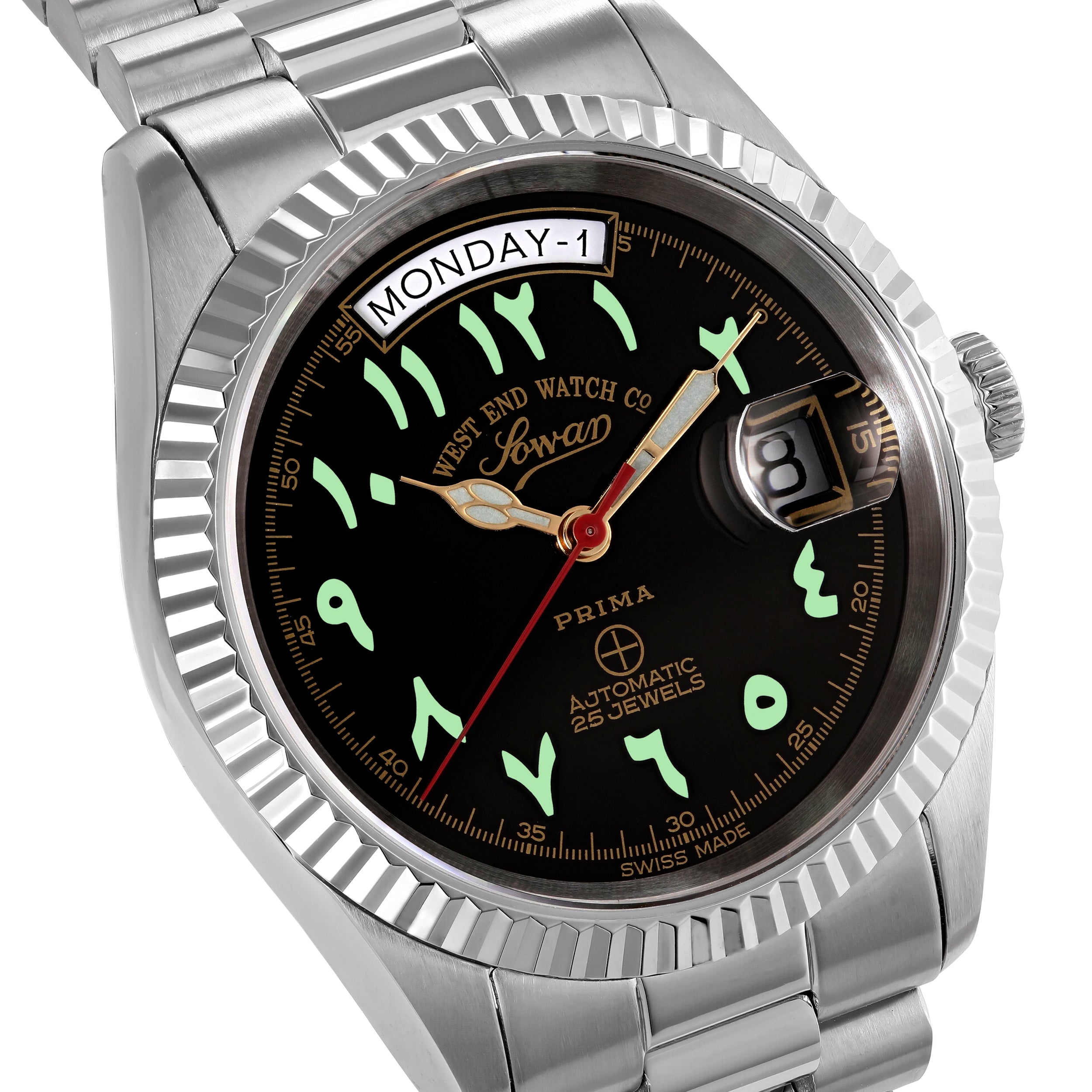 THE CLASSICS 37 - BLACK DIAL WITH LUMINESCENT EASTERN ARABIC NUMERALS