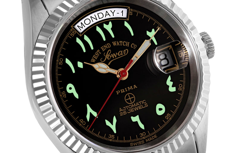 THE CLASSICS 37 - BLACK DIAL WITH LUMINESCENT EASTERN ARABIC NUMERALS