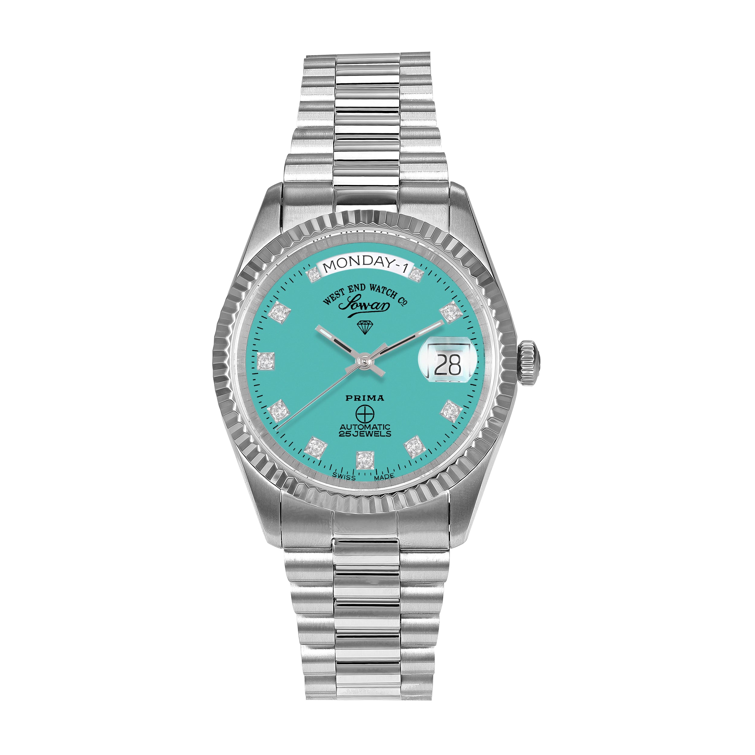 THE CLASSICS 37 - TURQUOISE DIAL WITH 10 DIAMONDS