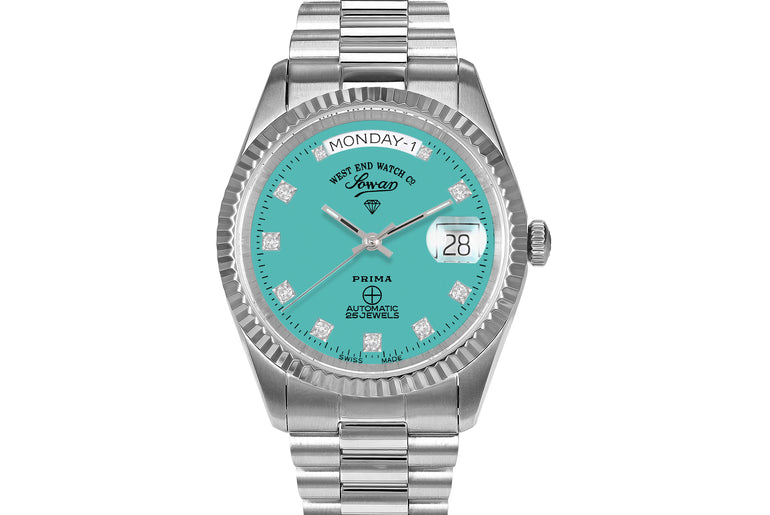 THE CLASSICS 37 - TURQUOISE DIAL WITH 10 DIAMONDS