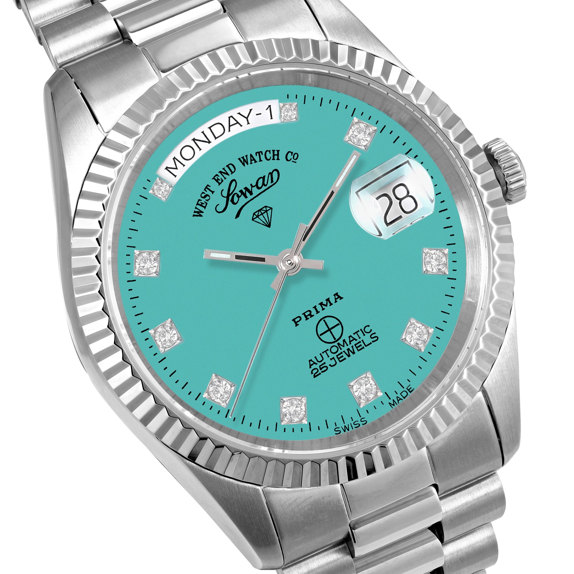 THE CLASSICS 37 - TURQUOISE DIAL WITH 10 DIAMONDS