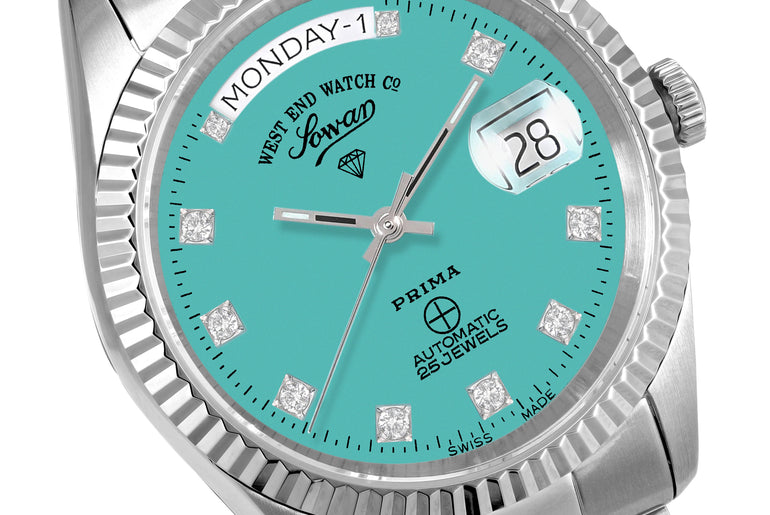 THE CLASSICS 37 - TURQUOISE DIAL WITH 10 DIAMONDS