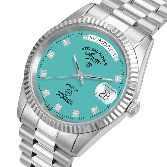 THE CLASSICS 37 - TURQUOISE DIAL WITH 10 DIAMONDS