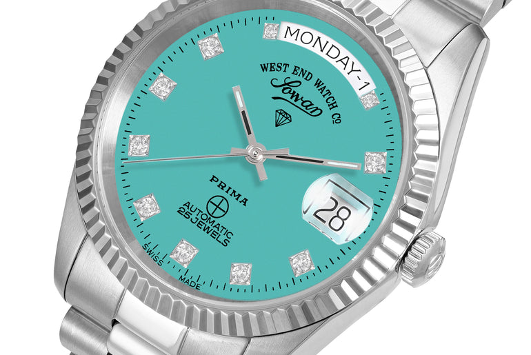 THE CLASSICS 37 - TURQUOISE DIAL WITH 10 DIAMONDS