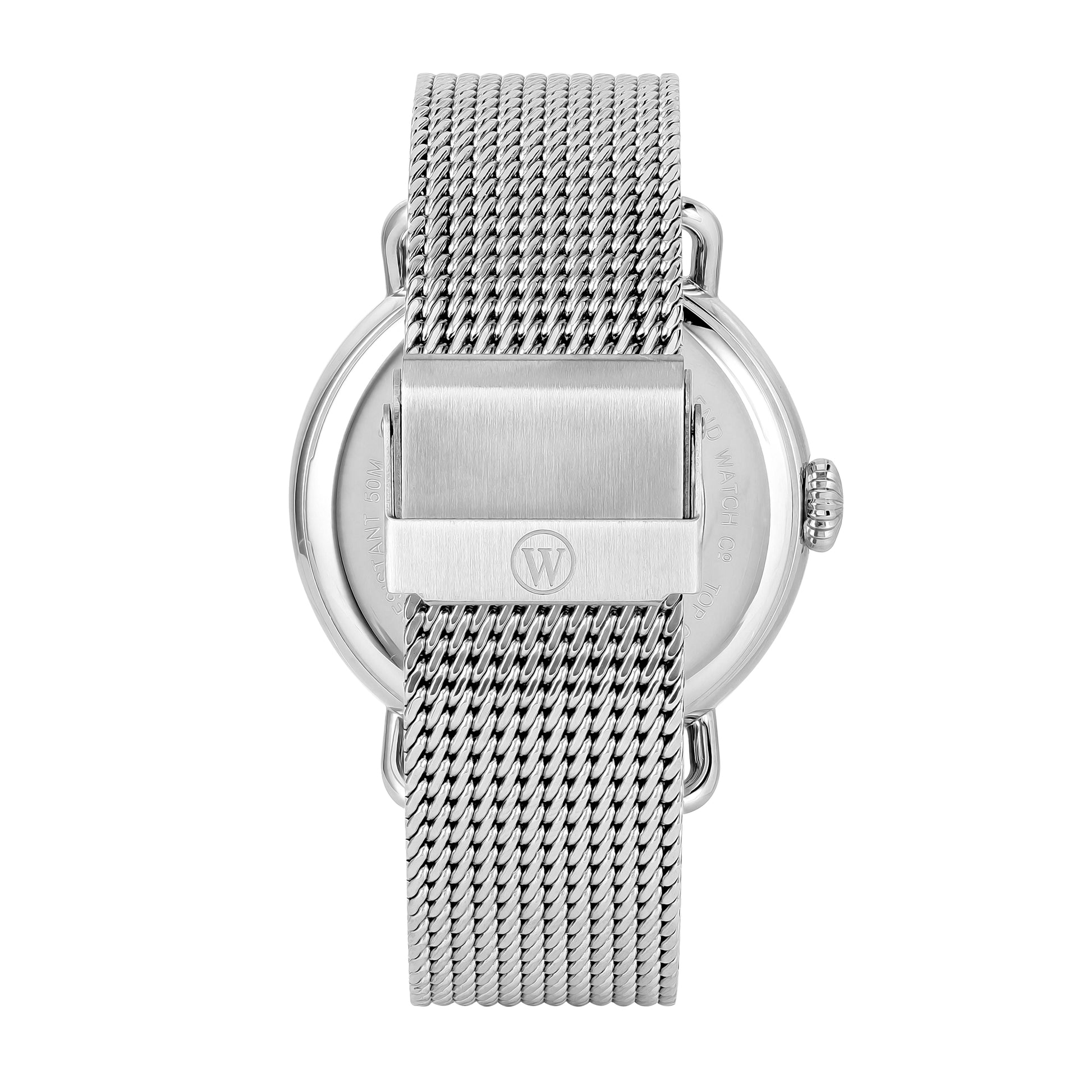 TELEGRAPH - WHITE DIAL WITH STAINLESS STEEL MESH BRACELET