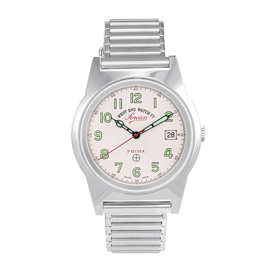 SOUQ - WHITE DIAL WITH LUMINESCENT GREEN NUMERALS