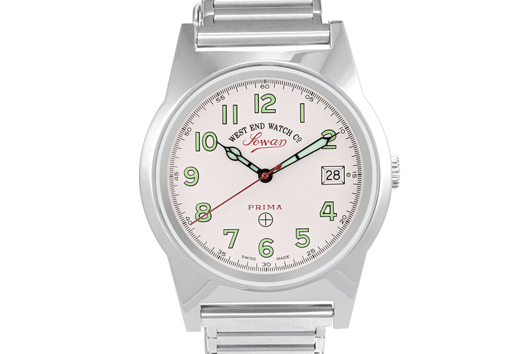 SOUQ - WHITE DIAL WITH LUMINESCENT GREEN NUMERALS