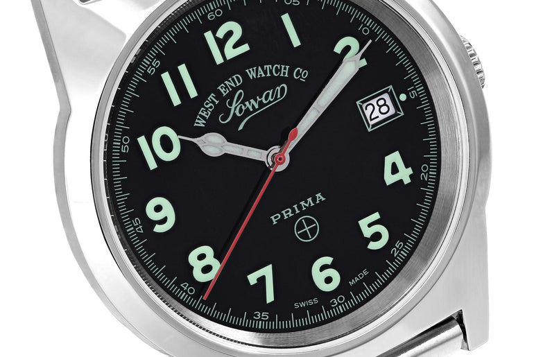 SOUQ - BLACK DIAL WITH LUMINESCENT GREEN NUMERALS