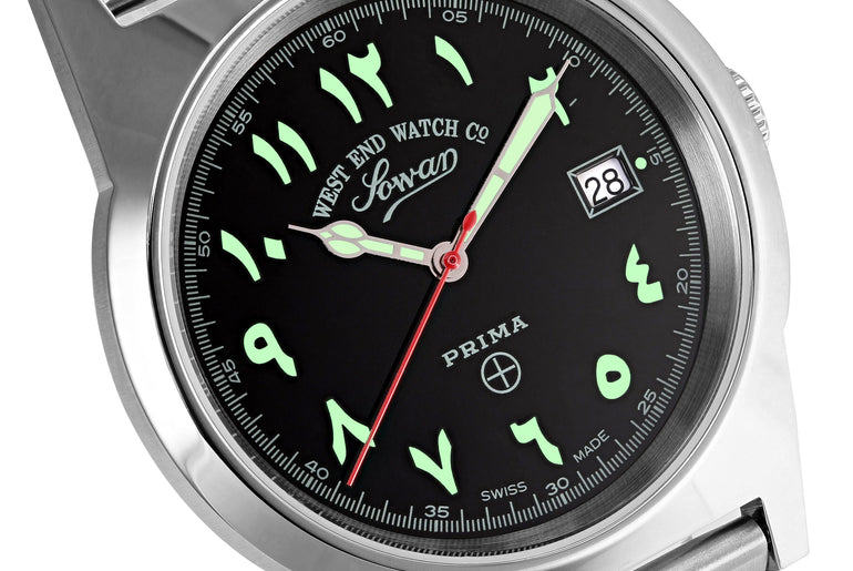 SOUQ - BLACK DIAL WITH LUMINESCENT EASTERN ARABIC NUMERALS