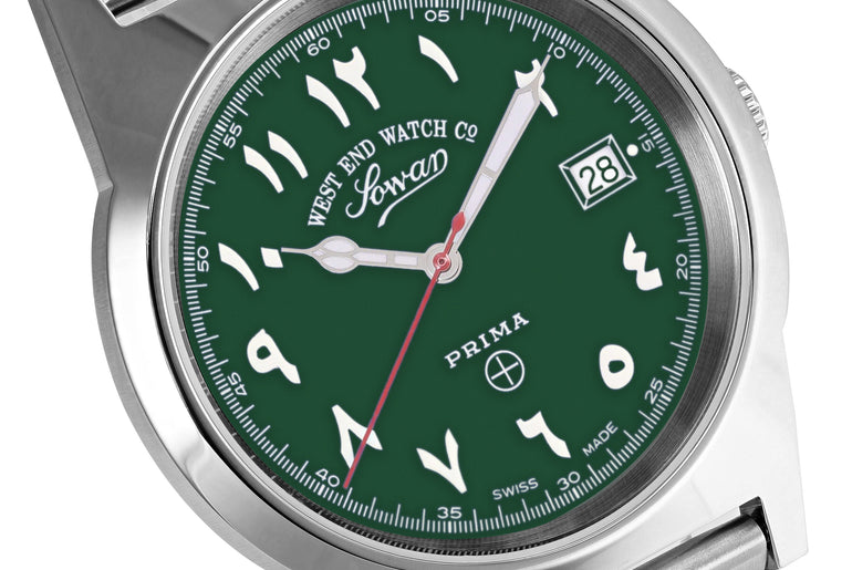 SOUQ - GREEN DIAL WITH LUMINESCENT EASTERN ARABIC NUMERALS