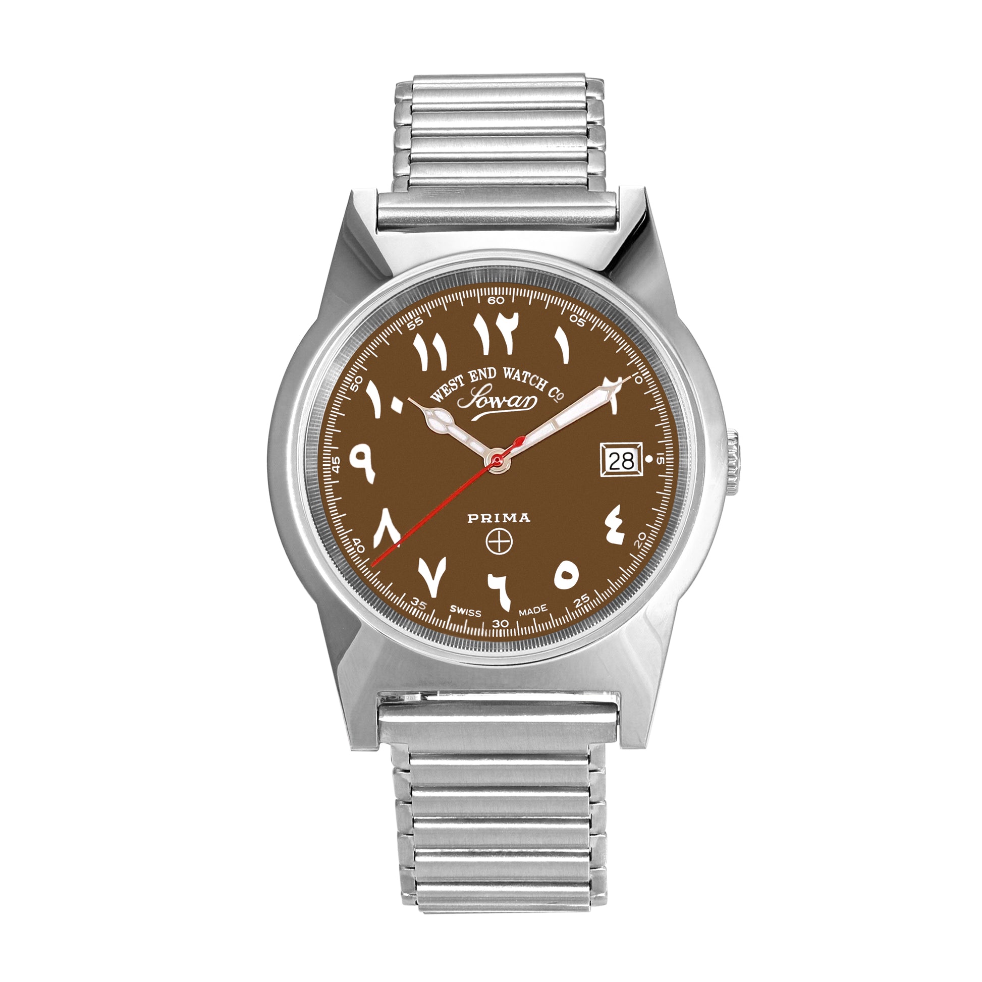 SOUQ - BROWN DIAL WITH LUMINESCENT EASTERN ARABIC NUMERALS