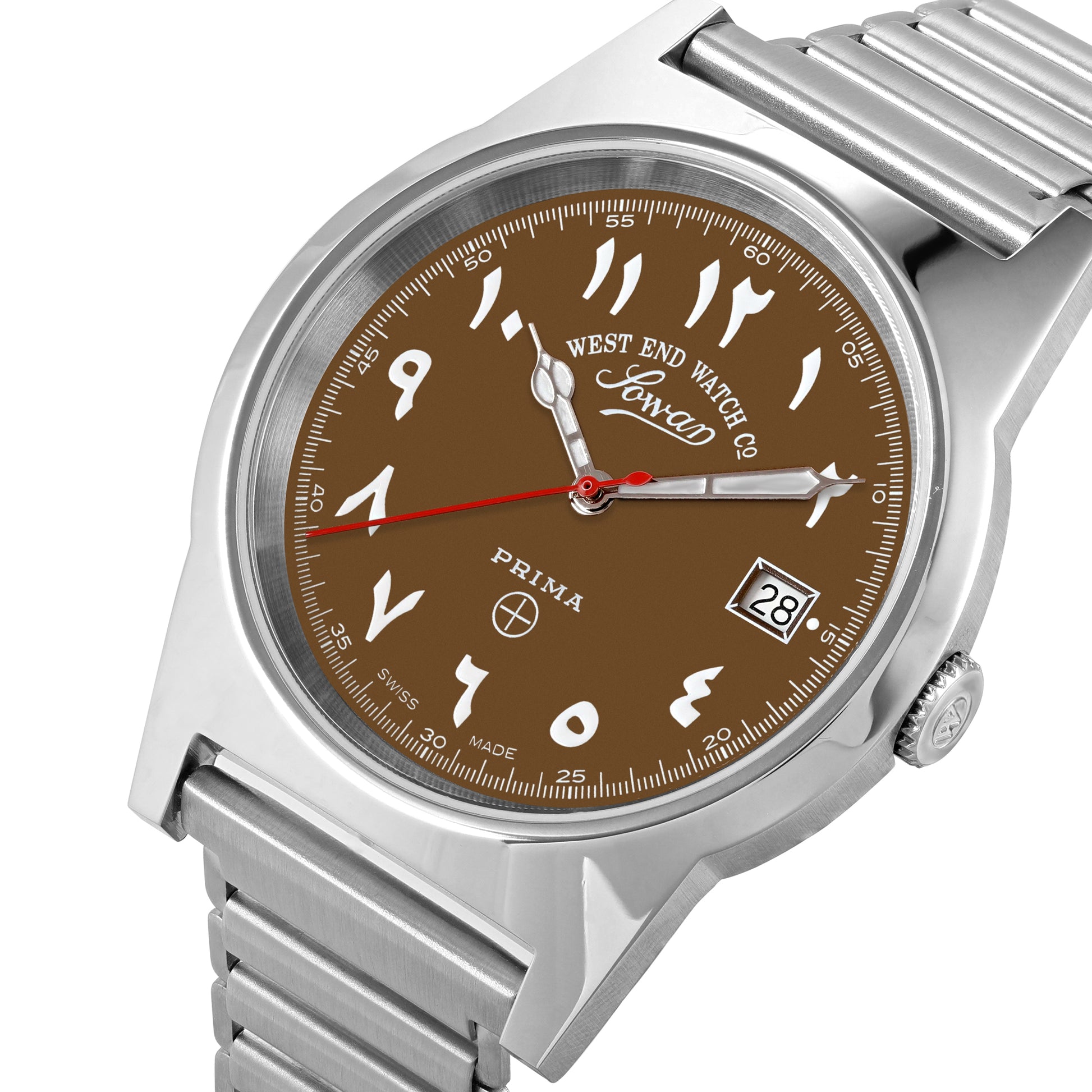 SOUQ - BROWN DIAL WITH LUMINESCENT EASTERN ARABIC NUMERALS