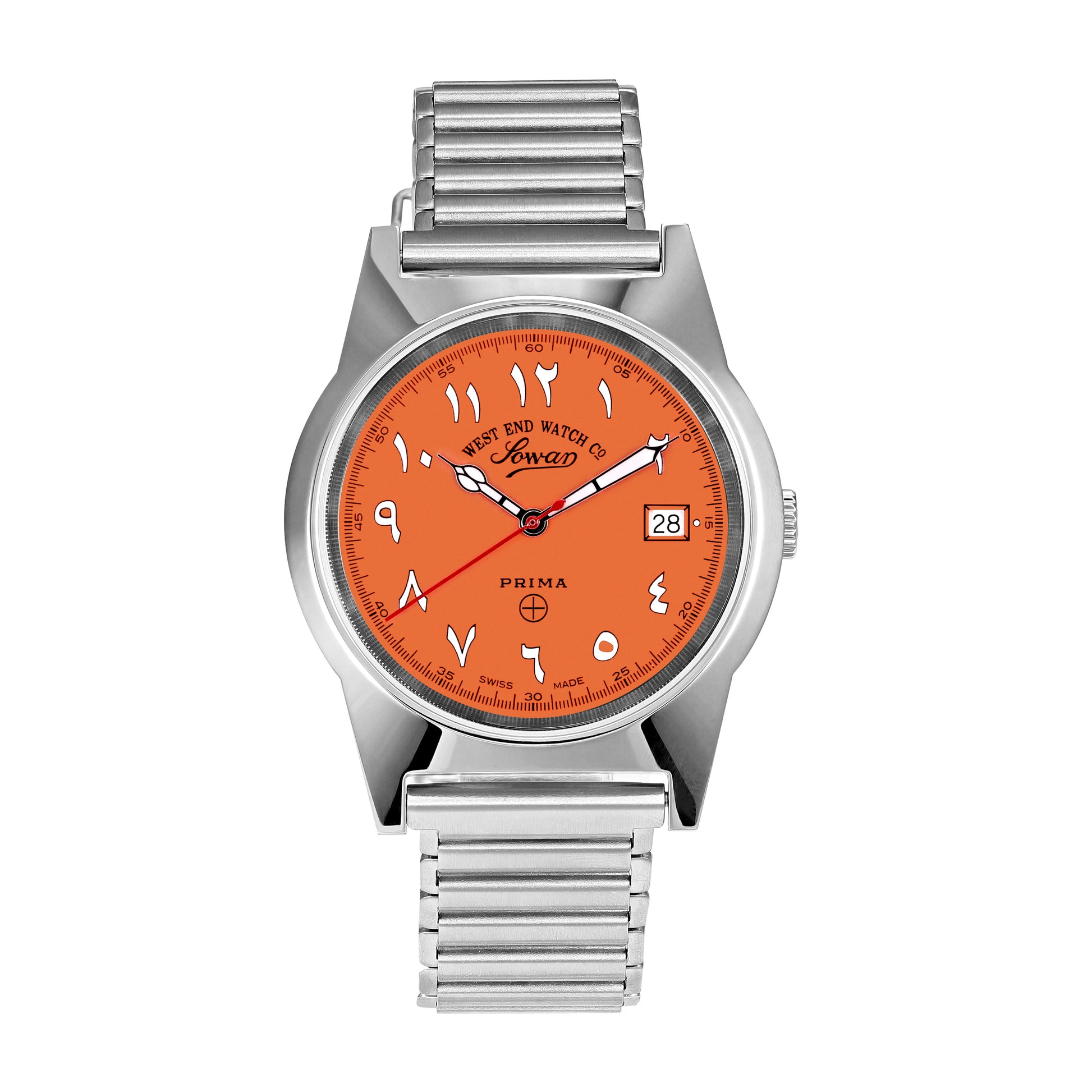 SOUQ - ORANGE DIAL WITH LUMINESCENT EASTERN ARABIC NUMERALS