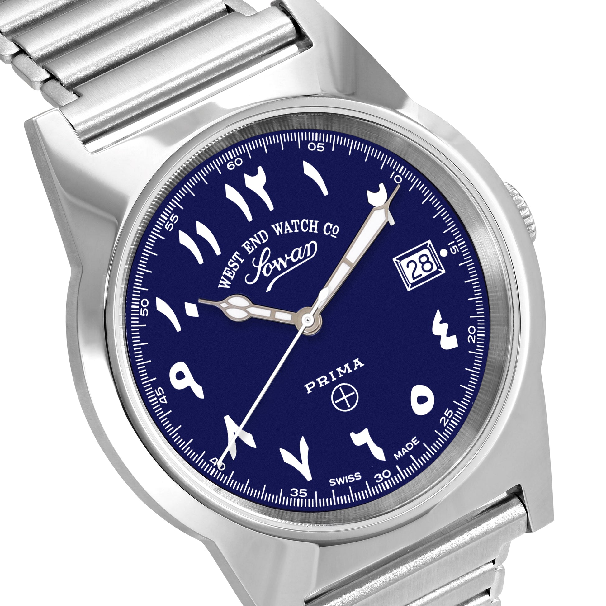 SOUQ - SUNRAY BLUE DIAL WITH LUMINESCENT EASTERN ARABIC NUMERALS