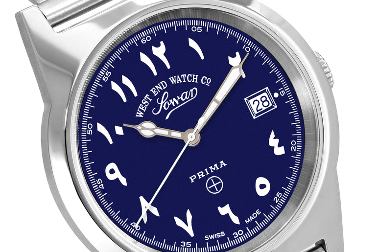 SOUQ - SUNRAY BLUE DIAL WITH LUMINESCENT EASTERN ARABIC NUMERALS