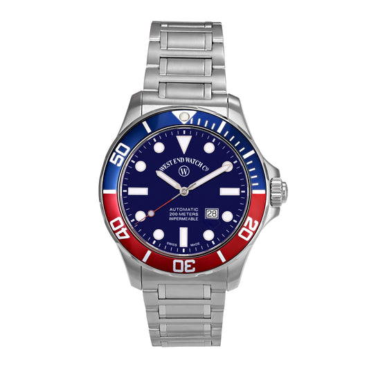 IMPERMEABLE - BLUE DIAL WITH BLUE/RED BEZEL