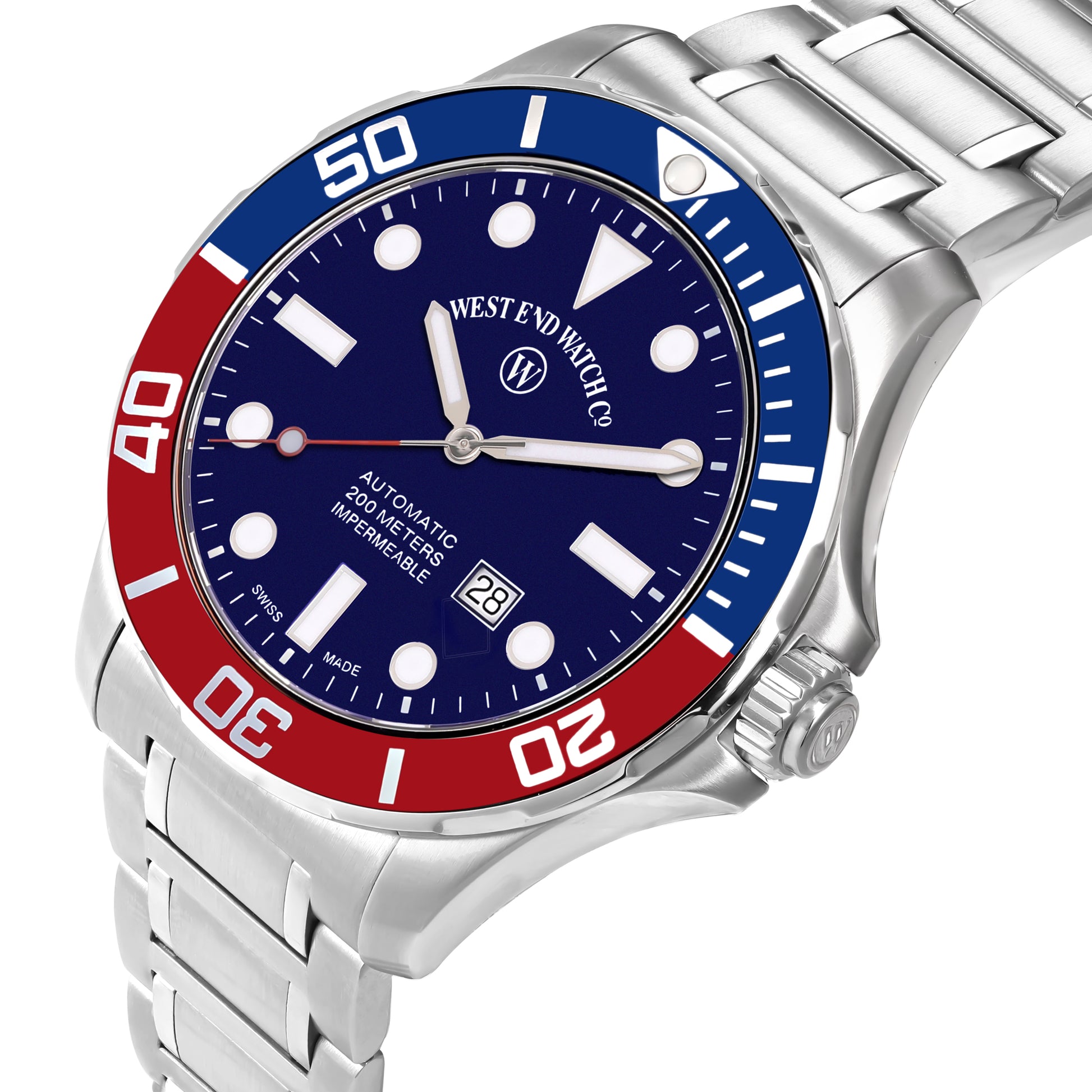 IMPERMEABLE - BLUE DIAL WITH BLUE/RED BEZEL