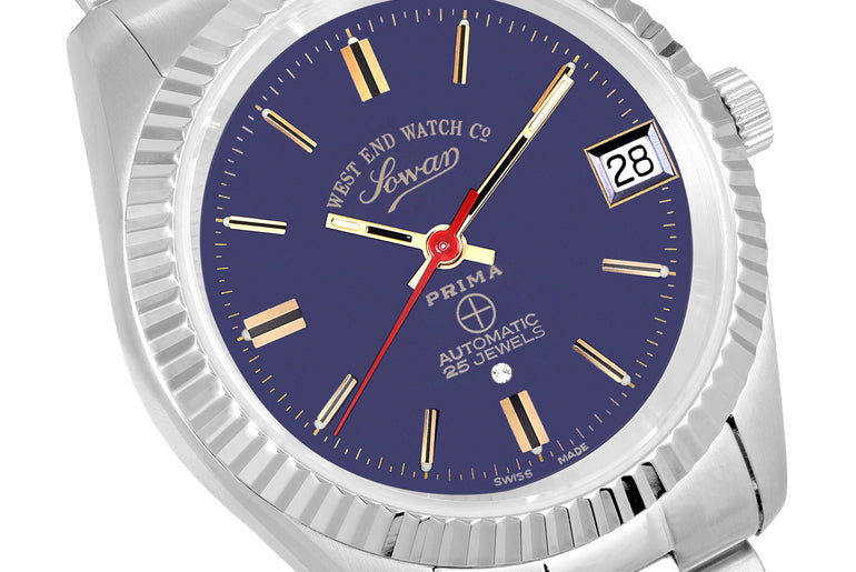 CLASSIC 32 - SUNRAY BLUE DIAL WITH GOLD INDICES