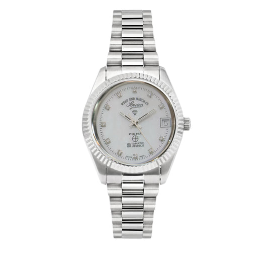 THE CLASSICS 32 - WHITE MOTHER OF PEARL DIAL WITH 11 DIAMONDS