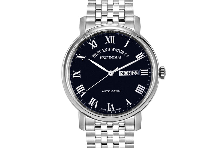 SECUNDUS - SUNRAY BLUE DIAL WITH WHITE ROMAN NUMERALS