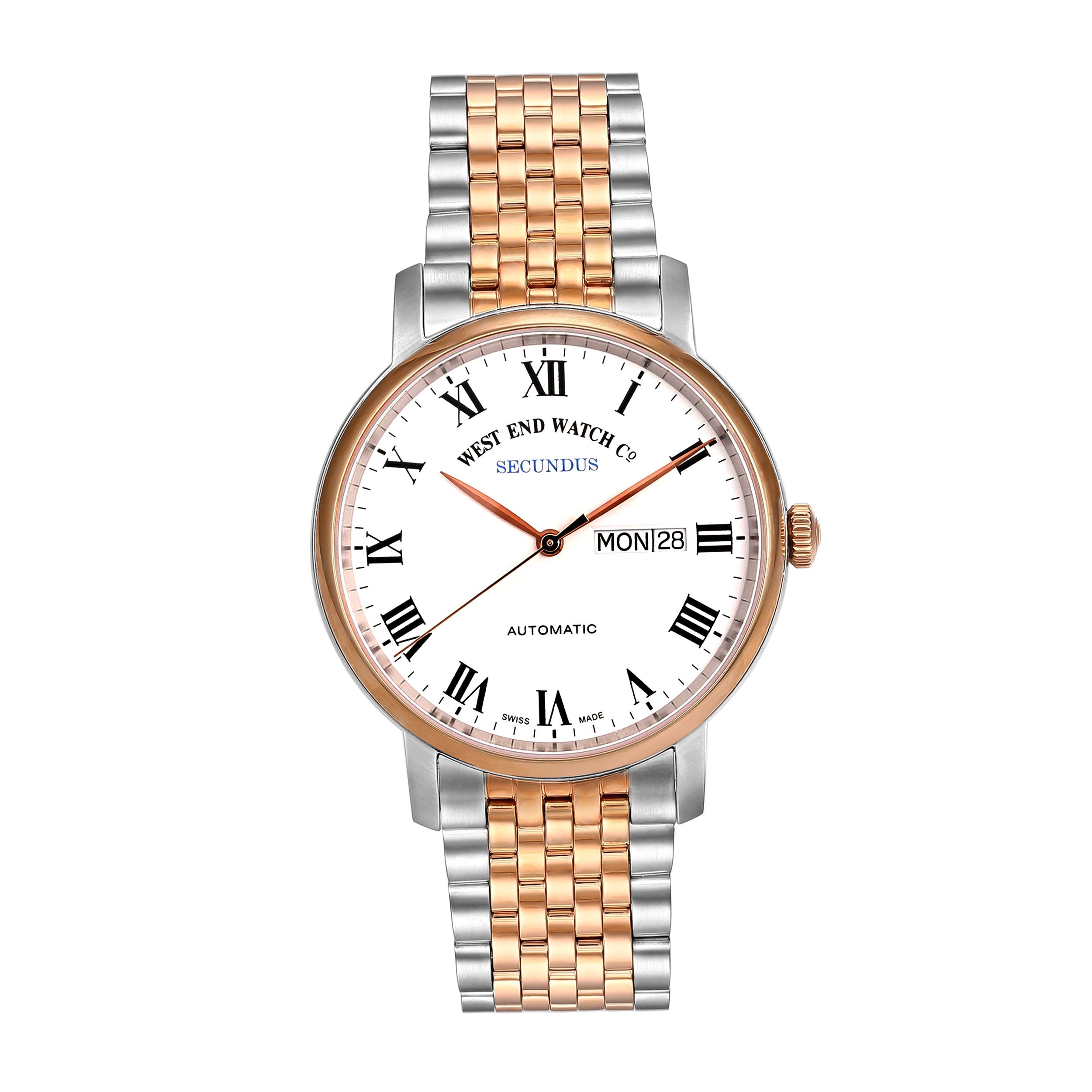 SECUNDUS - WHITE DIAL WITH ROMAN NUMERALS