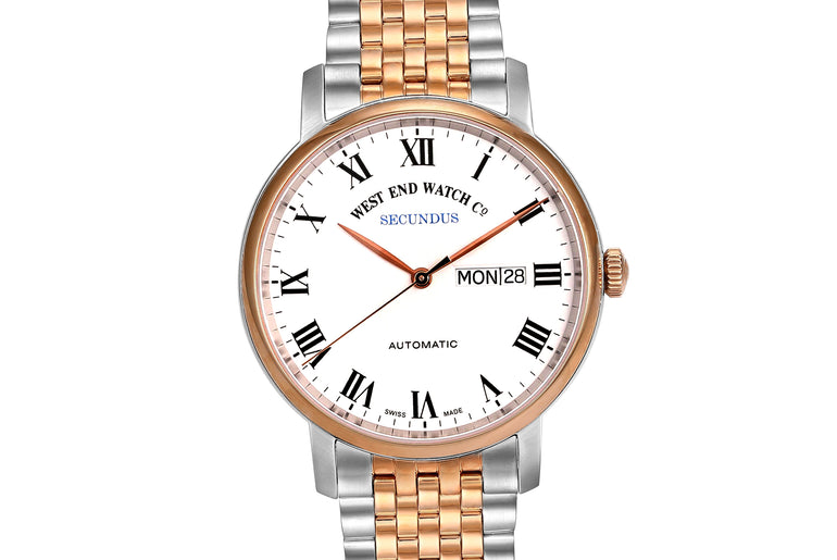 SECUNDUS - WHITE DIAL WITH ROMAN NUMERALS