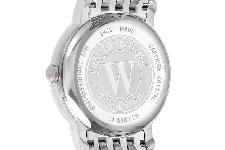 SECUNDUS - WHITE DIAL WITH ROMAN NUMERALS