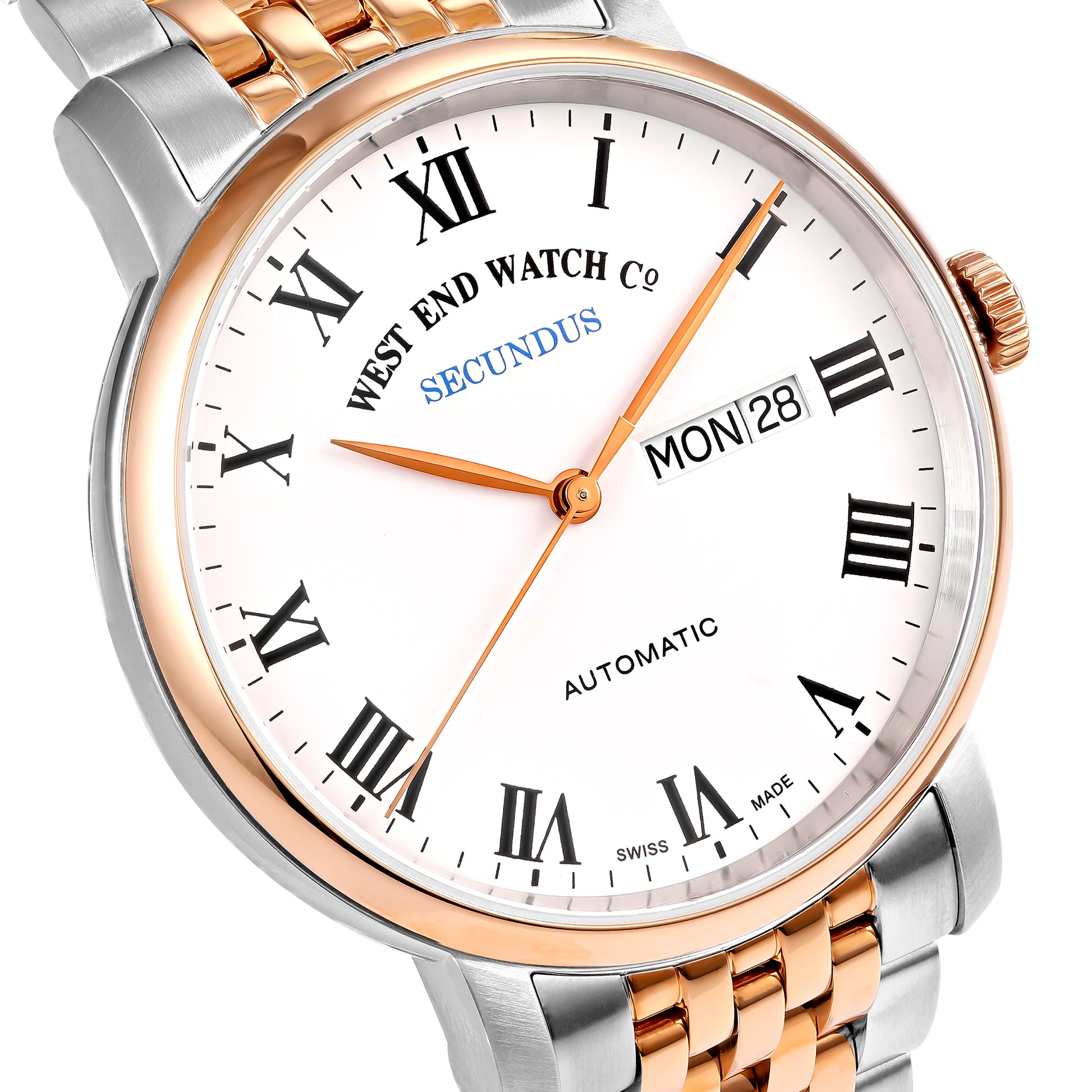 SECUNDUS - WHITE DIAL WITH ROMAN NUMERALS