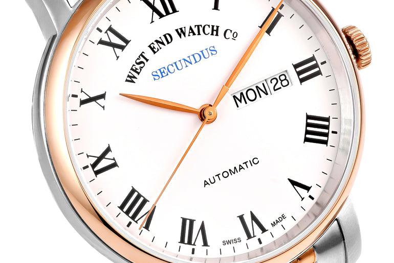 SECUNDUS - WHITE DIAL WITH ROMAN NUMERALS