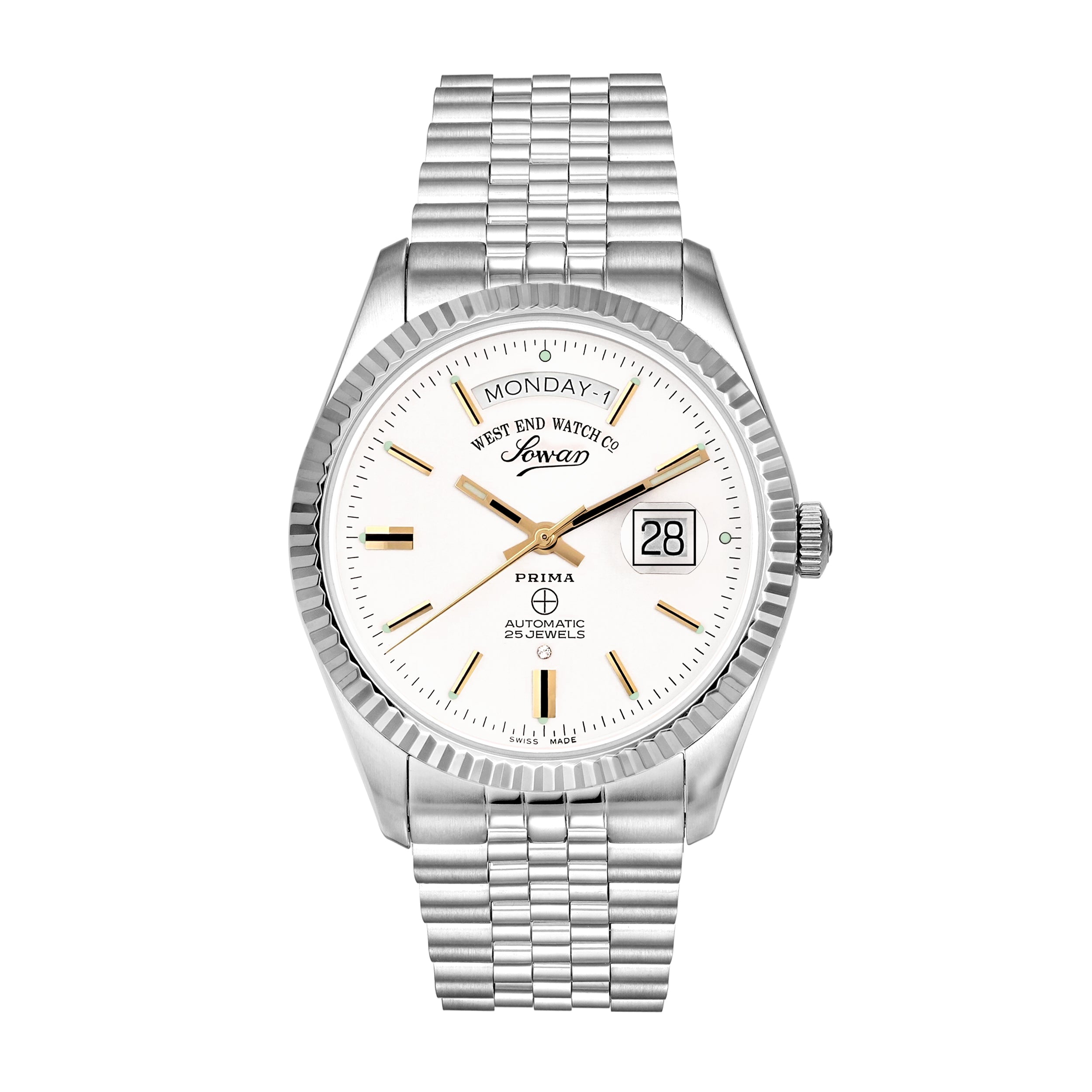 THE CLASSICS 41 - WHITE DIAL WITH GOLD INDICES