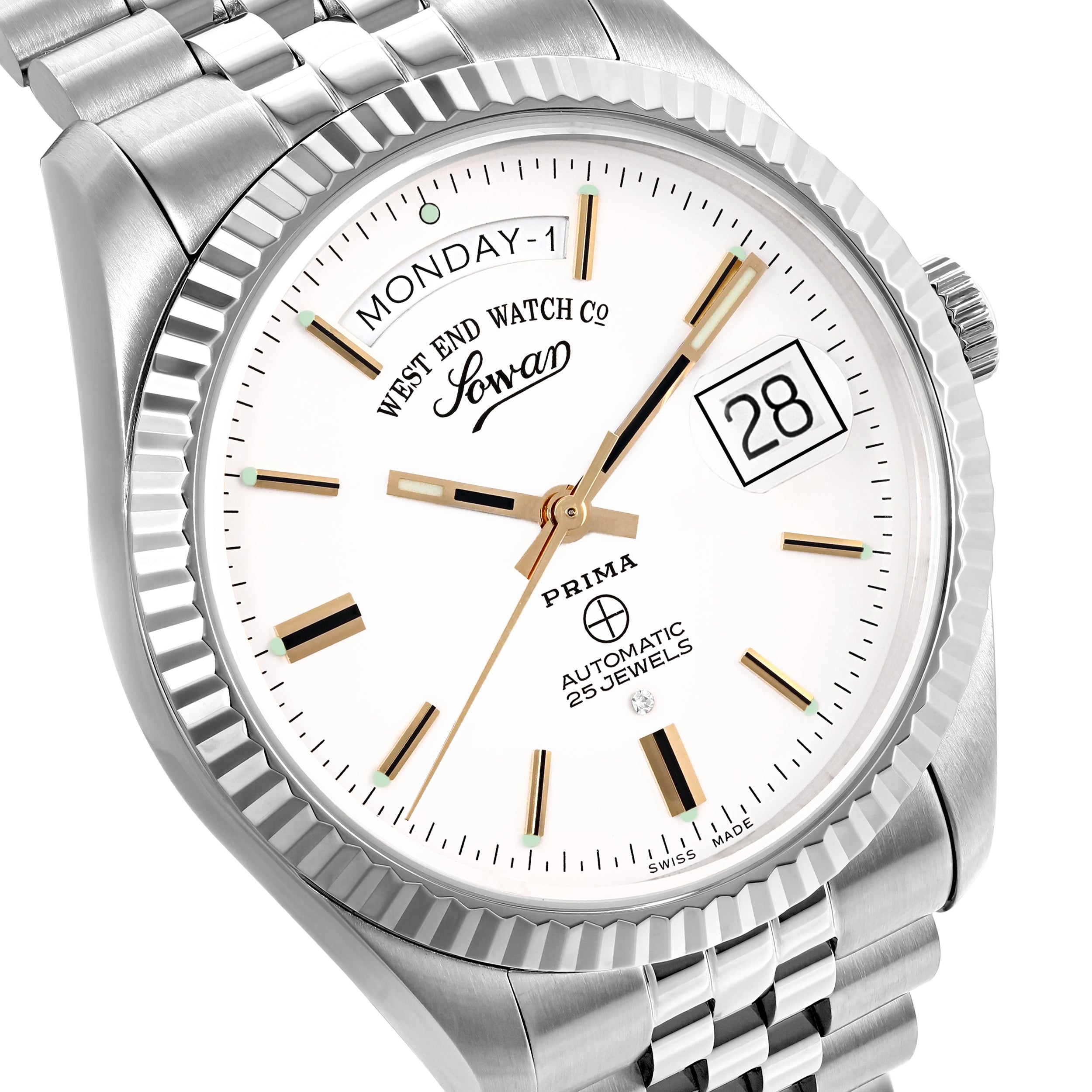 THE CLASSICS 41 - WHITE DIAL WITH GOLD INDICES