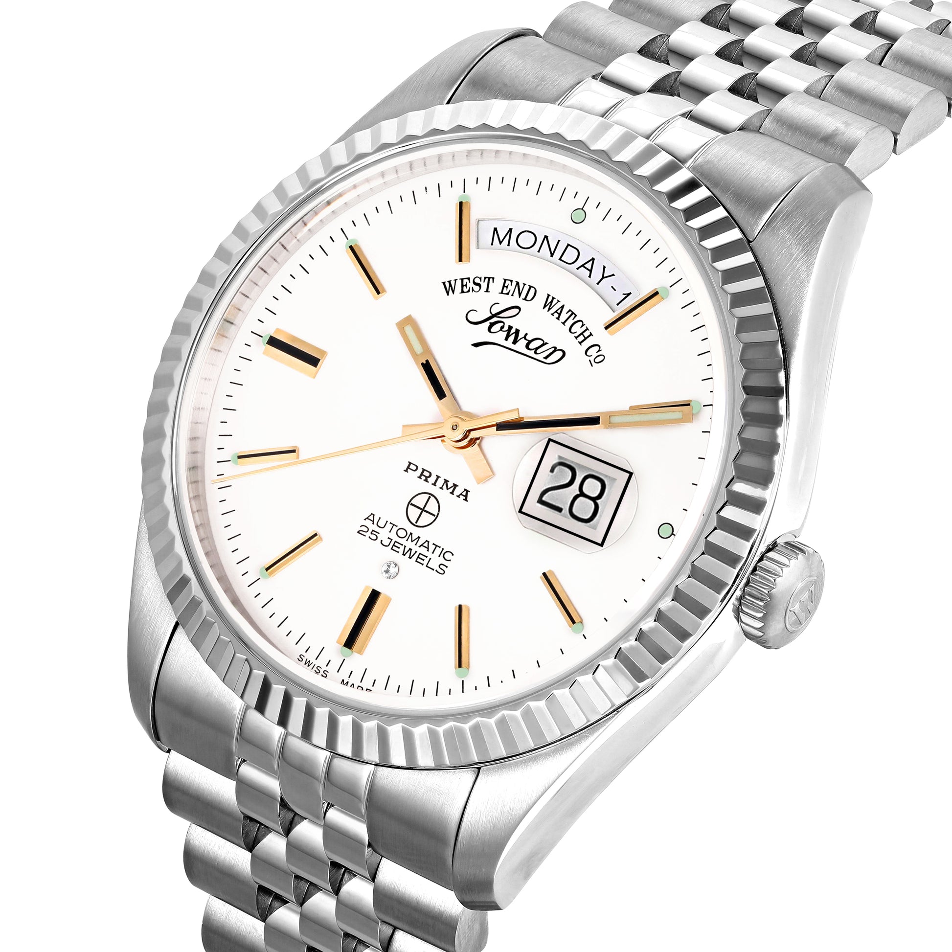 THE CLASSICS 41 - WHITE DIAL WITH GOLD INDICES