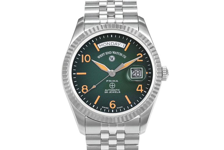 THE CLASSICS 41 - GREEN DIAL WITH ORANGE LUMINESCENT NUMERALS/INDICES