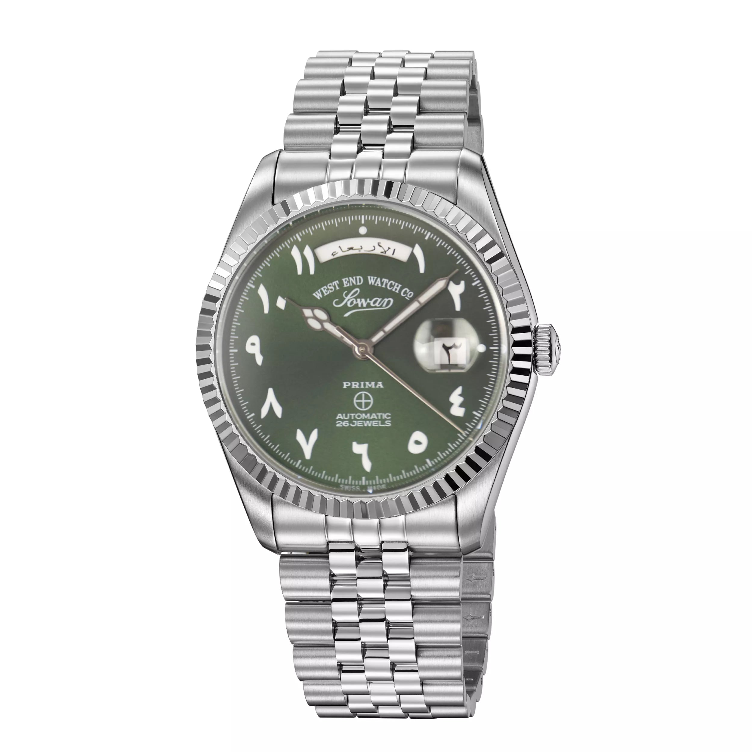 THE CLASSICS 41 - SUNRAY GREEN DIAL WITH WHITE EASTERN ARABIC NUMERALS
