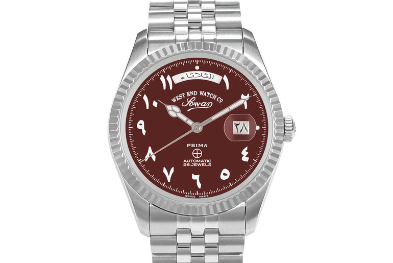 THE CLASSICS 41 - MAROON DIAL WITH ARABIC NUMBERS