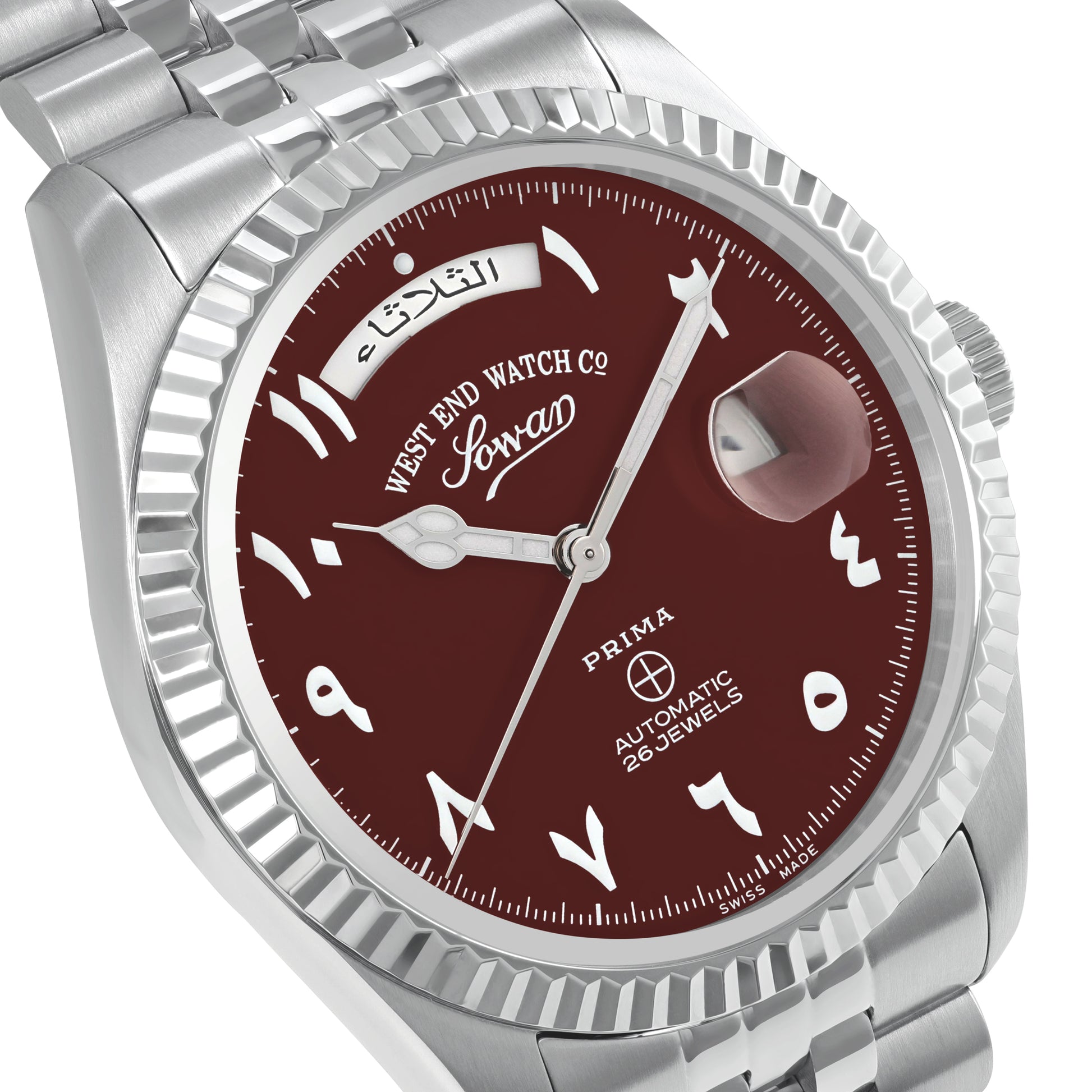 THE CLASSICS 41 - MAROON DIAL WITH ARABIC NUMBERS