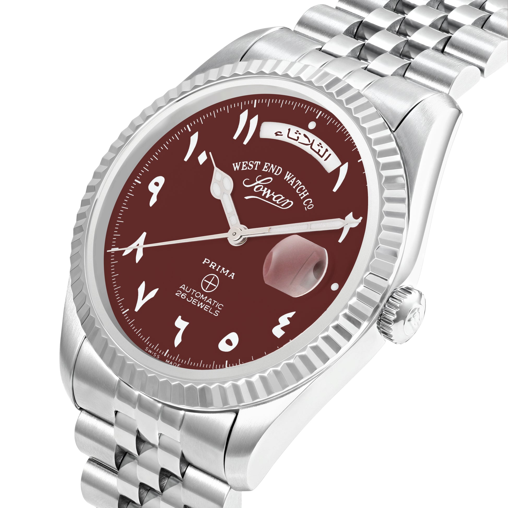 THE CLASSICS 41 - MAROON DIAL WITH ARABIC NUMBERS