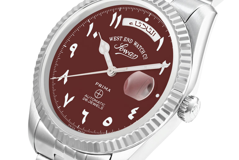 THE CLASSICS 41 - MAROON DIAL WITH ARABIC NUMBERS