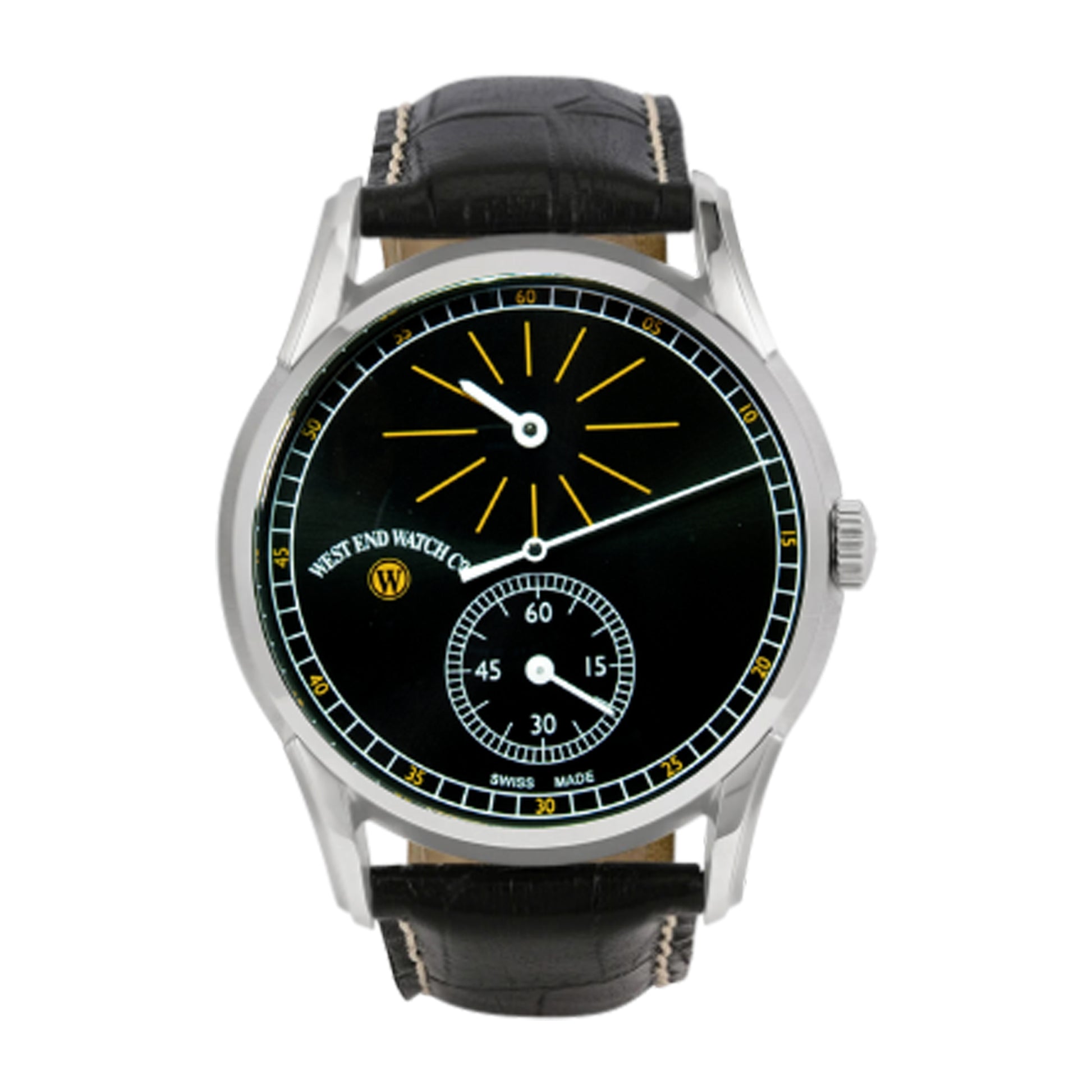 REGULATOR - BLACK DIAL WITH YELLOW SUN RAYS