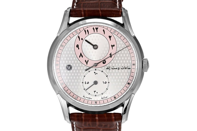 REGULATOR - SILVER PATTERNED PINK DIAL