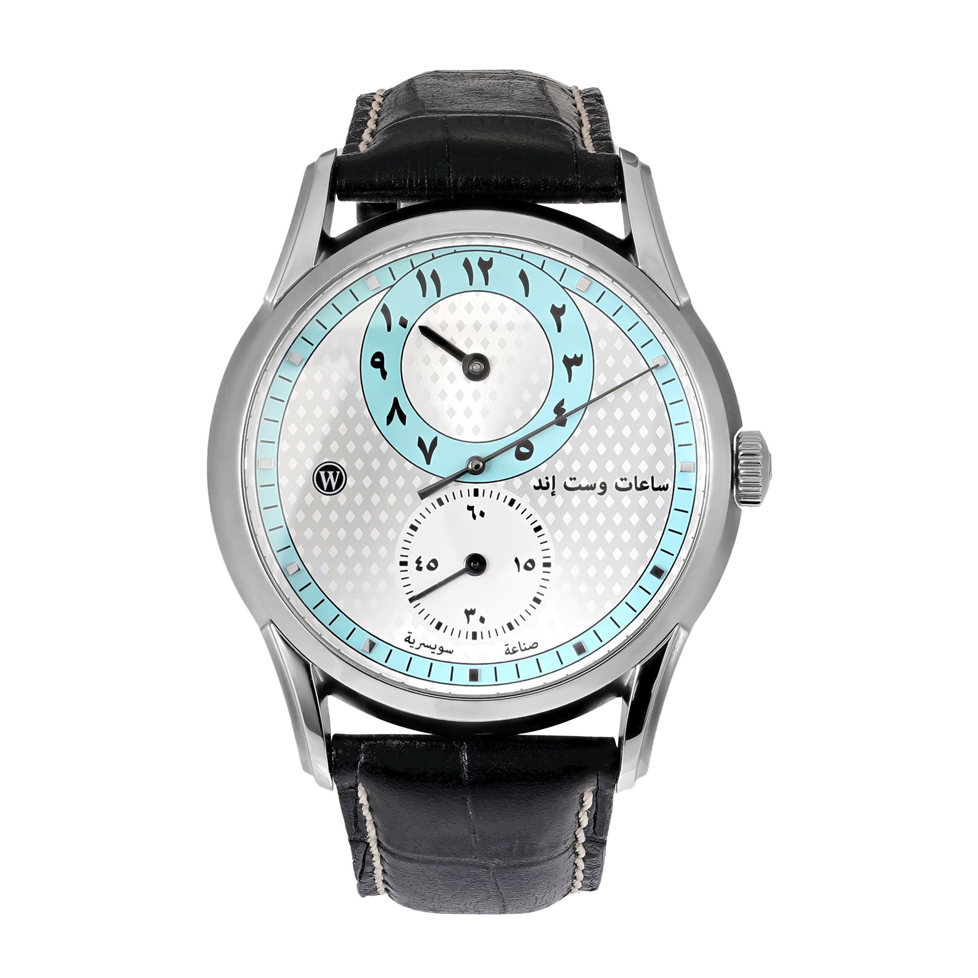 REGULATOR - SILVER PATTERNED TURQUOISE DIAL