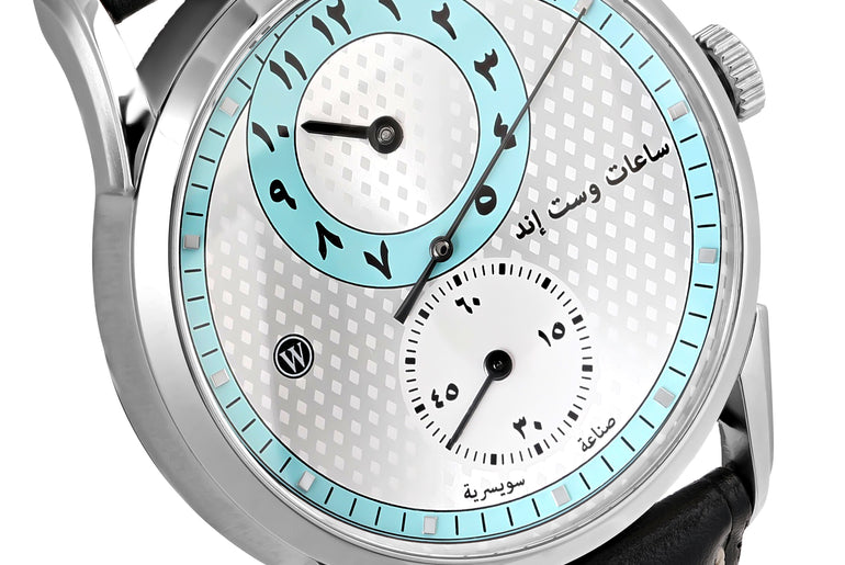 REGULATOR - SILVER PATTERNED TURQUOISE DIAL