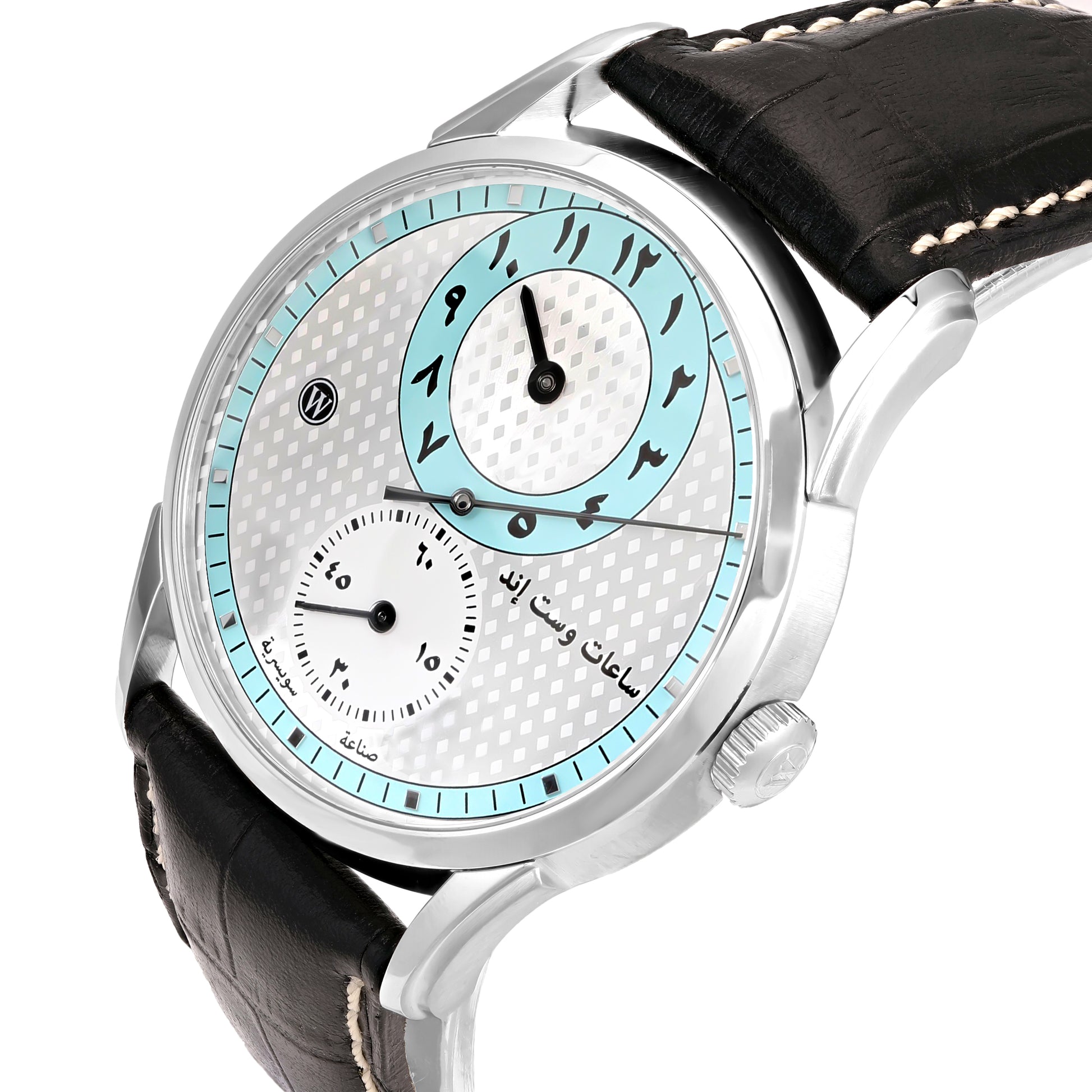 REGULATOR - SILVER PATTERNED TURQUOISE DIAL