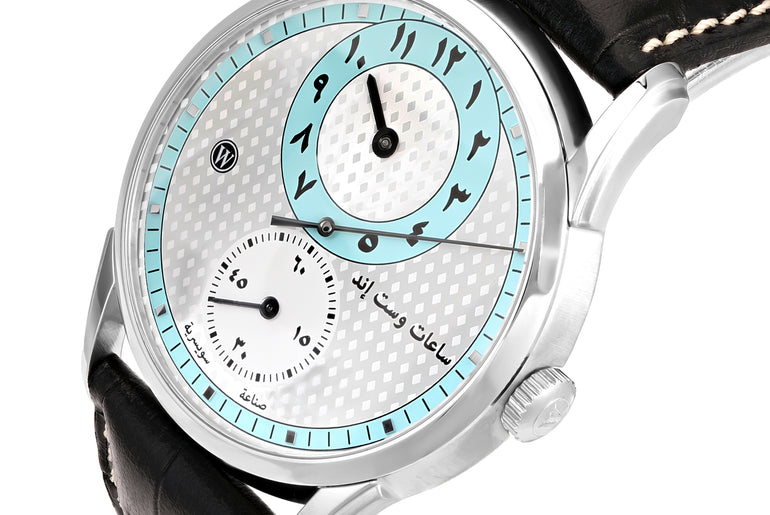 REGULATOR - SILVER PATTERNED TURQUOISE DIAL