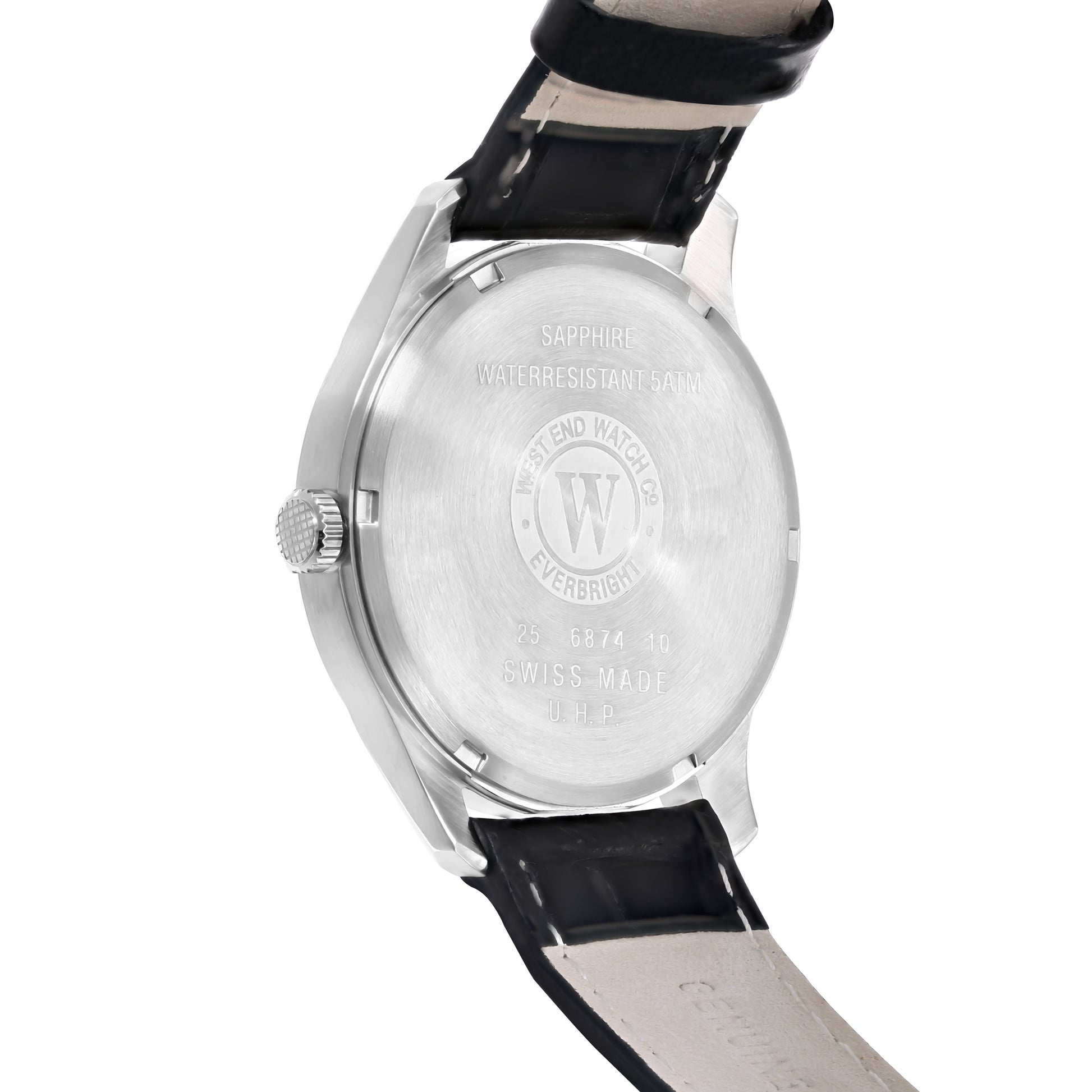 ELECTRIC - SUNRAY SILVER DIAL WITH BLACK LEATHER STRAP