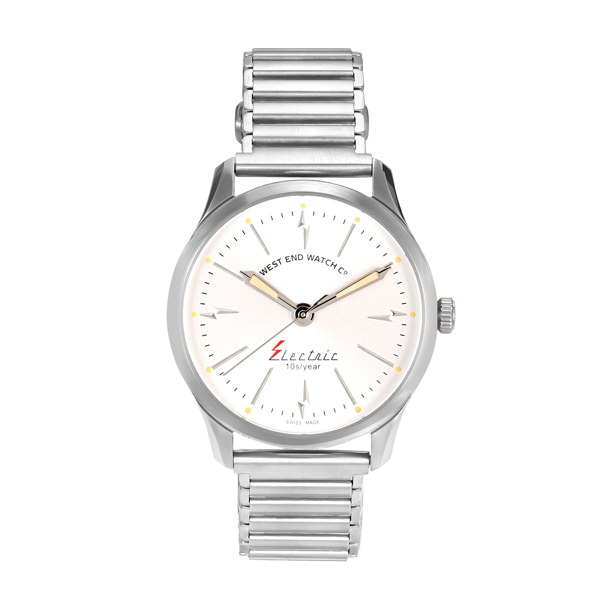 ELECTRIC - SUNRAY SILVER DIAL WITH STAINLESS STEEL STRAP