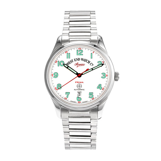 SOWAR PRIMA - WHITE DIAL WITH LUMINESCENT GREEN NUMERALS