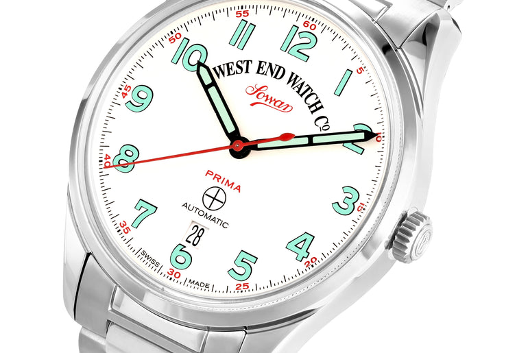 SOWAR PRIMA - WHITE DIAL WITH LUMINESCENT GREEN NUMERALS